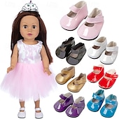 baratos Conjuntos de Roupas e Acessórios para Bonecas-7 pares de sapatos de boneca botas acessórios de bonecas para boneca de 18 polegadas