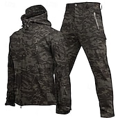 levne Fleece a 3 v 1 bundy-Pánské Dağcı Ceketi Turistická bunda a kalhoty Venkovní maskování Větruvzdorné Přední zip Lehká bunda Celotělové oblečení Celý Zip Kempování a turistika Tmavě šedá Černá Žlutá Armádní zelená Modrá