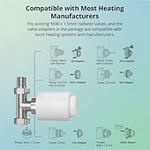 preiswerte Haushaltsgeräte-Zigbee-Thermostat-Heizkörperventil, intelligenter Thermostat mit App-Funktionalität, kompatibel mit Alexa/Home Assistant/Google Home, 1 Stück