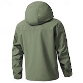 cheap Softshell, Fleece &amp; Hiking Jackets-Men&#039;s Softshell Jacket Hiking Jacket Outdoor Windproof Water Resistant Windbreaker Jacket Traveling Dark Grey Black White Blue Light Grey