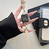 cheap Apple Watch Bands-Leather Link Compatible with Apple Watch band 38mm 40mm 41mm 42mm 44mm 45mm 49mm Metal Clasp Adjustable PU Leather Strap Replacement Wristband for iwatch Ultra 2 Series 9 8 7 SE 6 5 4 3 2 1