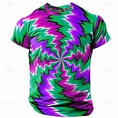 abordables T-shirts 3D-Homme Trompe-l'œil T-shirt Manche Courte T-shirt Impression 3D Col ras du cou Chemise Mode Athleisure Rue Sport en Plein Air Quotidien Jaune Rouge Bleu Été Printemps Vêtement Tenue S M L XL XXL XXXL