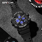 お買い得  デジタル腕時計-SANDA 男性 デジタルウォッチ 屋外 スポーツ ファッション 腕時計 光る ストップウォッチ 目覚まし時計 カレンダー TPU 腕時計