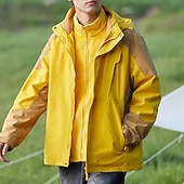 preiswerte Fleece &amp; 3 in 1 Jacken-Damen Soft Shell Jacke Wanderjacke Winter Draussen warm Fleece-Futter Windundurchlässig Wasserdicht 3-in-1-Jacke Vliesjacken Windbreaker-Jacke Reisen Hellrosa Schwarz Weiß Gelb Rosa