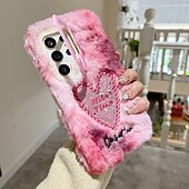 Недорогие Чехлы для Samsung-телефон Кейс для Назначение S24 Ultra S24 Plus S24 S23 S23 Ultra S23 Plus A55 5G A14 A54 Кейс на заднюю панель со стендом Защита от удара Ретро Плюш