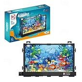 cheap Building Toys-Fish Tank Building Block Lighting Aquarium Building Sets for Adults and Kids Including Ocean Jellyfish Turtle Animal Building Toys for Boys Age 8-12 725pcs/753pcs