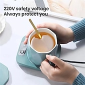 رخيصةأون أدوات المطبخ-حصيرة أكواب كهربائية بمنفذ USB بدرجة حرارة ثابتة وسخان ذكي سريع التسخين وسخان أكواب للمكتب وطاقة منخفضة وهدية للمكتب المنزلي