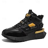 economico Sneakers da uomo-sneakers alte invernali da uomo con fodera in pelliccia sintetica – caldi stivali da neve con lacci per attività all&#039;aperto, suola impermeabile e antiscivolo, elegante design beige