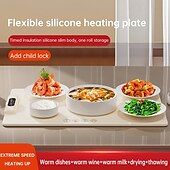 お買い得  調理器具-家庭用インテリジェント定温加熱多機能加熱カッティングボード折りたたみフレキシブルロール可能シリコン断熱ボード加熱