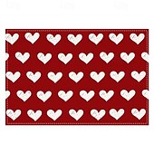 economico Tovagliette-set di 4 tovagliette per San Valentino romantiche e decorative con motivi a forma di cuore o rosa resistenti e resistenti al calore perfette per aggiungere un tocco d&#039;amore all&#039;arredamento della tua