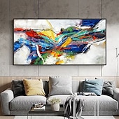 cheap Abstract Paintings-Mintura Handmade Abstract Colorful Oil Paintings On Canvas Wall Art Decoration Modern Picture For Home Decor Rolled Frameless Unstretched Painting