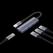 cheap Computer Peripherals-3.0 Aluminum Alloy Hub Three-port 2.0 USB High-speed Download Splitter