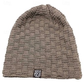 cheap Beanie Hat-Men&#039;s Unisex Beanie Hat Winter Hats Beanies Skull Cap Knit Hat Black Wine Acrylic Fibers Knitted Cozy Daily Wear Going out Solid / Plain Color Warm