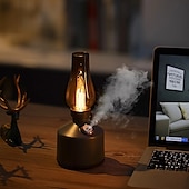 cheap Humidifiers &amp; Dehumidifiers-Lamp Air Humidifier Ambience Lamp Mute Retro Humidifier USB Small Fragrance Diffuser with Light for Home Office