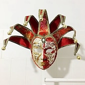 cheap Mask-Carnival Mask Venetian Mask Volto Larva Adults&#039; Men&#039;s Full Face Party Masquerade Carnival of Venice Halloween Carnival Mardi Gras Easy Carnival Costume