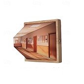 baratos Luzes noturnas 3D-Luz noturna visual 3d a olho nu, luzes led com efeito visual tridimensional, luz noturna de design montada na parede para parede, ajuste de efeito de luz de três cores, presentes de natal para