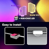 abordables Lumières intelligentes-Lampes LED encastrées intelligentes lumières extérieures permanentes Eternity avec application télécommande Wifi Bluetooth lumières d&#039;avant-toit RGBIC étanches IP67 pour éclairage extérieur de maison