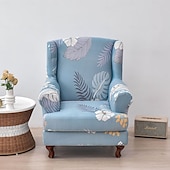 abordables Fauteuils à oreilles-housse de chaise à oreilles extensible imprimée housse durable et élastique avec un design imprimé élégant parfaite pour protéger et rafraîchir votre chaise à oreilles idéale pour la décoration