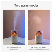 billiga Luftfuktare-vulkanisk luftfuktare hem sovrum regnbåge atmosfär ljus aromaterapi maskin liten stationär låga luftfuktare