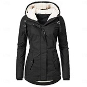 abordables Doudounes &amp; Parkas-Parka Femme Parka Plein Air Manteau d&#039;hiver  Casual Quotidien Manteau Ample Imperméable Décontractée Sportif Veste Manches Longues Couleur éclair Violet Rose Claire Vin / Waterproof