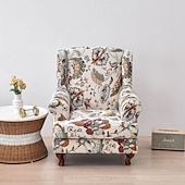 abordables Fauteuils à oreilles-housse de chaise à oreilles extensible imprimée housse durable et élastique avec un design imprimé élégant parfaite pour protéger et rafraîchir votre chaise à oreilles idéale pour la décoration