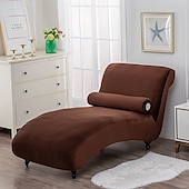 abordables Housse de canapé-housse de chaise longue en velours housse de luxe pour salon housse de chaise longue d&#039;intérieur extensible ultra douce lavable en machine