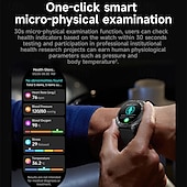 abordables Montres connectées-iMosi ET492 Montre intelligente 1.43 pouce Smartwatch Montre Connectée Bluetooth ECG + PPG Surveillance de la température Podomètre Compatible avec Android iOS Femme Hommes Mode Mains-Libres