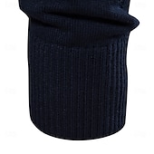economico Maglioni e Cardigan Elite da Uomo-Per uomo Felpa Maglione Maglieria A Coste Maglia Top Regolari Cerniera Blocco di colori Collo ripiegato Maglieria Neutro All&#039;aperto Abbigliamento Primavera &amp; Autunno Nero Blu marino S M L