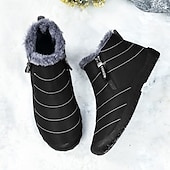 abordables Botas de invierno y nieve-Botas de nieve de invierno amarillas para hombre: impermeables, con forro de piel, cierre de cremallera, botines cálidos antideslizantes para clima frío