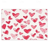 economico Tovagliette-set di 4 tovagliette per San Valentino romantiche e decorative con motivi a forma di cuore o rosa resistenti e resistenti al calore perfette per aggiungere un tocco d&#039;amore all&#039;arredamento della tua