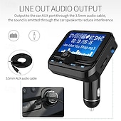お買い得  車用Bluetoothキット/ハンズフリー-bc32 車用 FM トランスミッター ブルートゥース MP3 プレーヤー ワイヤレス ハンズフリー 1.8 インチ LCD スクリーン付き 携帯電話充電器用