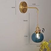 levne Vnitřní nástěnná světla-nordic ins retro atmosféra mosazné skleněné nástěnné svítidlo kreativní individuální nástěnné svícny noční 110-240v