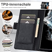 Недорогие Чехлы для Samsung-телефон Кейс для Назначение SSamsung Galaxy S24 S24 Ultra Plus S24 ФЭ S23 S22 S21 S20 Ultra Plus FE A54 A34 A14 А53 A52 Samsung A13 5G Откидная крышка со стендом Магнитный Разъем для карты Ретро
