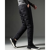 abordables pantalons décontractés-Men's Sherpa Fleece Pants Sweatpants Joggers Trousers Pocket Drawstring Elastic Waist Plain Comfort Warm Sports Outdoor Daily Fashion Casual Black 1# Black Micro-elastic