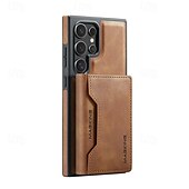 halpa Samsung-kotelot-puhelin Etui Käyttötarkoitus S24 Ultra S24 Plus S24 S23 Ultra S25 Ultra Takakuori Tuella Magneetti Tukee langatonta latausta Retro TPU PU-nahka