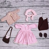 abordables Ensembles de Vêtements et Accessoires pour Poupées-ensemble de vêtements de poupée waldorf fait à la main pour poupée de 12 pouces poupée muppet faite à la main pour cadeaux de Noël