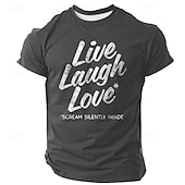 billiga Roliga T-shirts för män-Herr Rolig Slang T-shirt Kortärmad T-shirt 3D-tryck Rund hals Skjorta Mode Fritids- Gata Utomhussport Dagligen Svart Blå Grön Sommar Vår Kläder S M L XL XXL XXXL