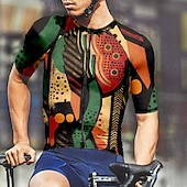 abordables Maillots pour hommes-Homme Maillot Velo Cyclisme Manche Courte Cyclisme Tee-shirt Maillot avec 3 poches arrière VTT Vélo tout terrain Respirable Séchage rapide Conception anatomique Mèche Rouge vin Rouge Bleu Bloc de