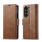 Χαμηλού Κόστους Samsung Θήκη-τηλέφωνο tok Για Samsung Galaxy Z Fold 7 Z Διπλώστε 6 Z Fold 5 Z Fold 4 Z Fold 3 Αναποδογυρίστε το κάλυμμα με βάση στήριξης Μαγνητική Υποδοχή κάρτας Ρετρό TPU PU δέρμα