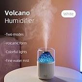 billiga Luftfuktare-vulkanisk luftfuktare hem sovrum regnbåge atmosfär ljus aromaterapi maskin liten stationär låga luftfuktare
