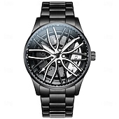 Недорогие Кварцевые часы-Часы OLEVS Men Quartz - креативные модные повседневные наручные часы со светящимися элементами и водонепроницаемыми стальными украшениями