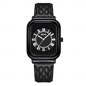 billiga Kvartsklockor-Dam Kvartsklockor Minimalistisk Mode Vardaglig klocka Armbandsur VATTENTÄT Världstid Dekorativ Läder Silikonrem Klocka