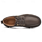 economico Semi-formale-scarpe da trekking da uomo in similpelle marrone con chiusura a lacci - comode e resistenti, perfette per le avventure all&#039;aria aperta