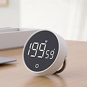 رخيصةأون جهاز الطبخ-مؤقت مطبخ رقمي مع عداد مغناطيسي بشاشة LED كبيرة للطهي والاجتماع والدراسة