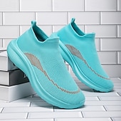 economico Sneakers da uomo-sneakers slip-on rosse leggere da uomo | tomaia in flyknit traspirante con suola comoda per attività casual e sportive