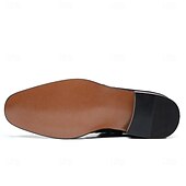 economico Semi-formale-scarpe da uomo con cinturino alla caviglia in pelle sintetica e pelle scamosciata bicolore – eleganti scarpe eleganti con fibbia per occasioni formali