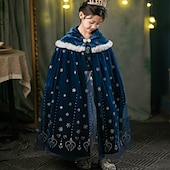 abordables Disfraces de niñas-Frozen Princesas Cuento de Hadas Elsa Capa Disfraz de fiesta temática traje de cosplay Cosplay de película for Chica Niños Navidad Carnaval Año Nuevo Rendimiento Fiesta de Cumpleaños