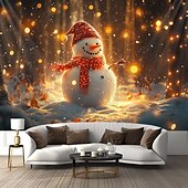 cheap Christmas Tapestry Hanging-Christmas Decorations Snowman Gifts Hanging Tapestry Xmas Wall Art Large Tapestry Mural Decor Photograph Backdrop Blanket Curtain Home Bedroom Living Room Decoration