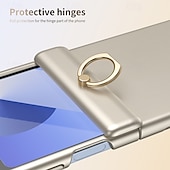 Недорогие Чехлы для Samsung-Чехол для телефона для Samsung Galaxy Z Flip 6 Z Flip 5 Задняя Обложка Кольцевой Застежка Ударопрочный Ретро PC