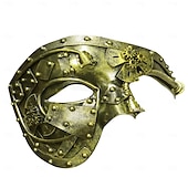 levne Masky-Kovový kyborg předvečer Všech svatých Benátská maska Fantom opery Karnevalová maska Steampunk Dospělé Pánské Dámské předvečer Všech svatých Karneval Mardi Gras Párty Plesová maškaráda Jednoduch